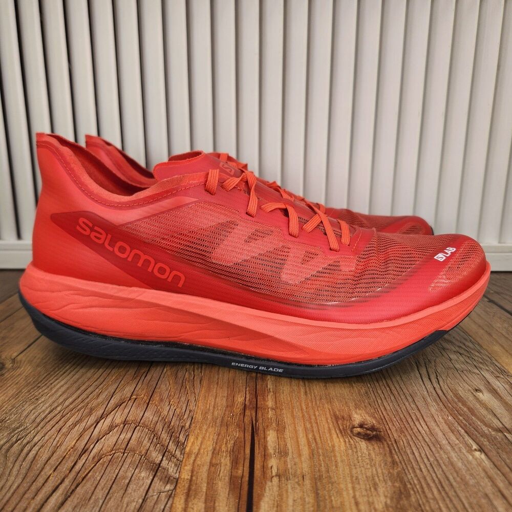 Salomon S/Lab Phantasm CF Road Running Shoes Mens Size 10 Red Low Sneaker 415579